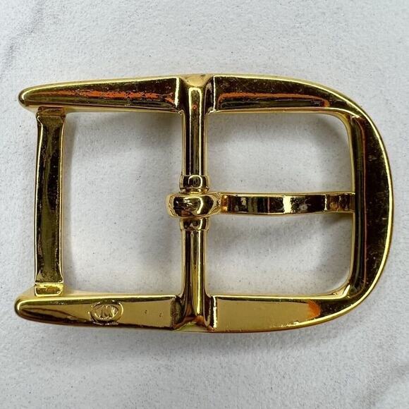 Vintage Gold Tone Simple Basic Belt Buckle for up to 1 Inch Belt - Picture 2 of 5